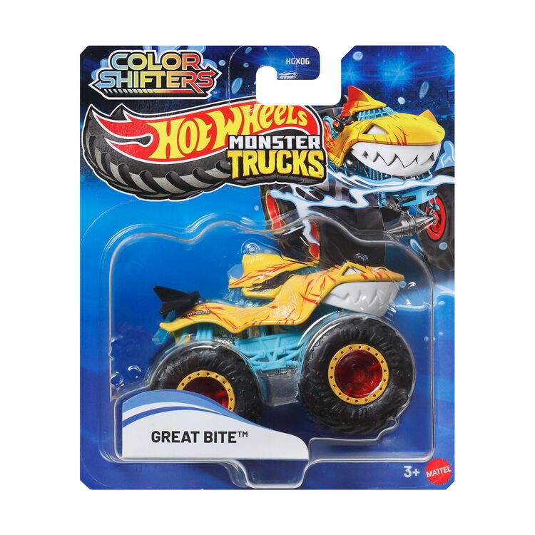 Product Mattel Hot Wheels Monster Trucks: Color Shifters Great Bite Vehicle (JHY95) image
