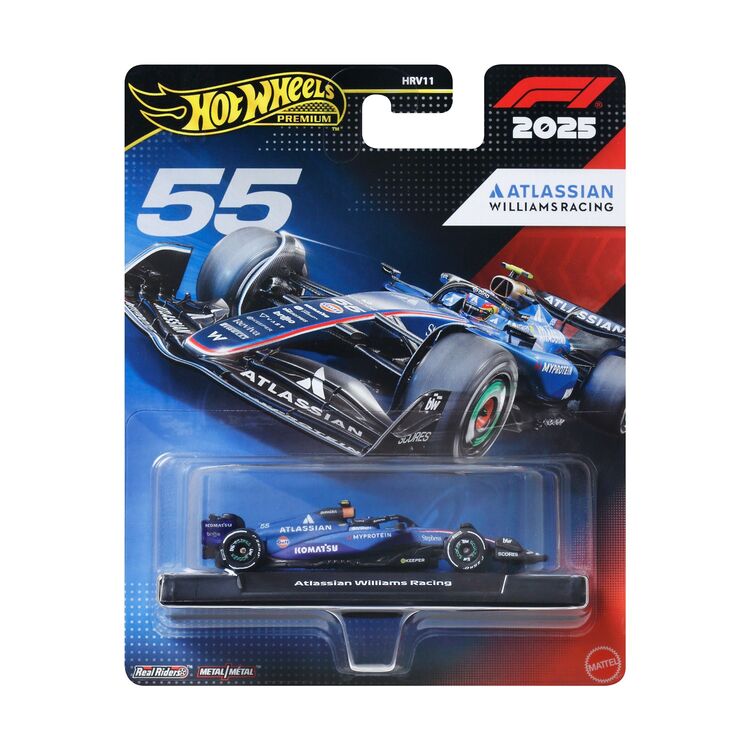 Product Mattel Hot Wheels Premium: F1 –  Atlassian Williams Racing Vehicle (JKD85) image