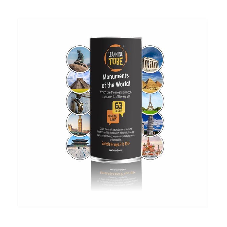 Product Εκπαιδευτικό Παιχνίδι K-Toyz Learning Tubes: Monuments Of The World (English Language) (LT-011) image