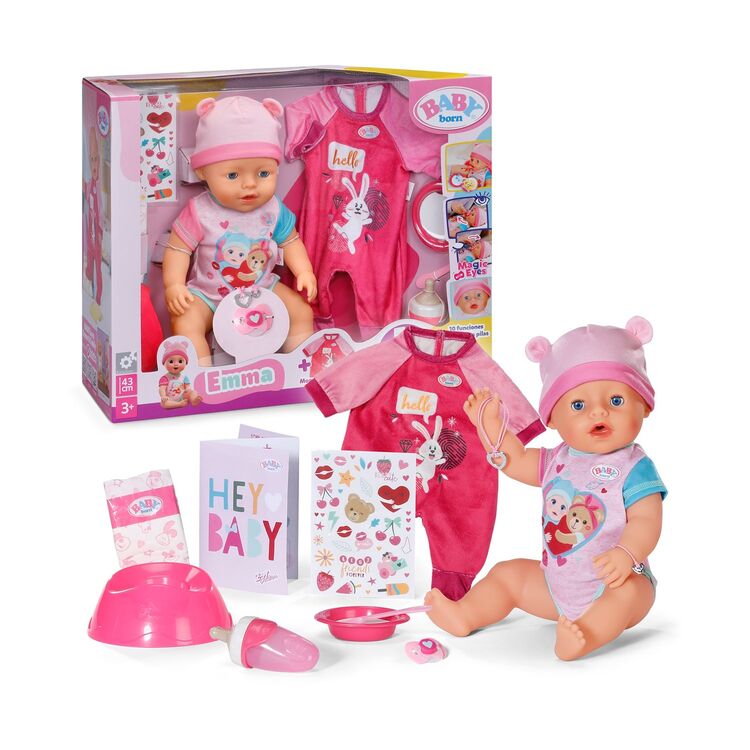 Product Κούκλα Zapf Creation: Baby Born Emma Interactive Doll With Accessories &amp; Romper (43cm) (840504) image