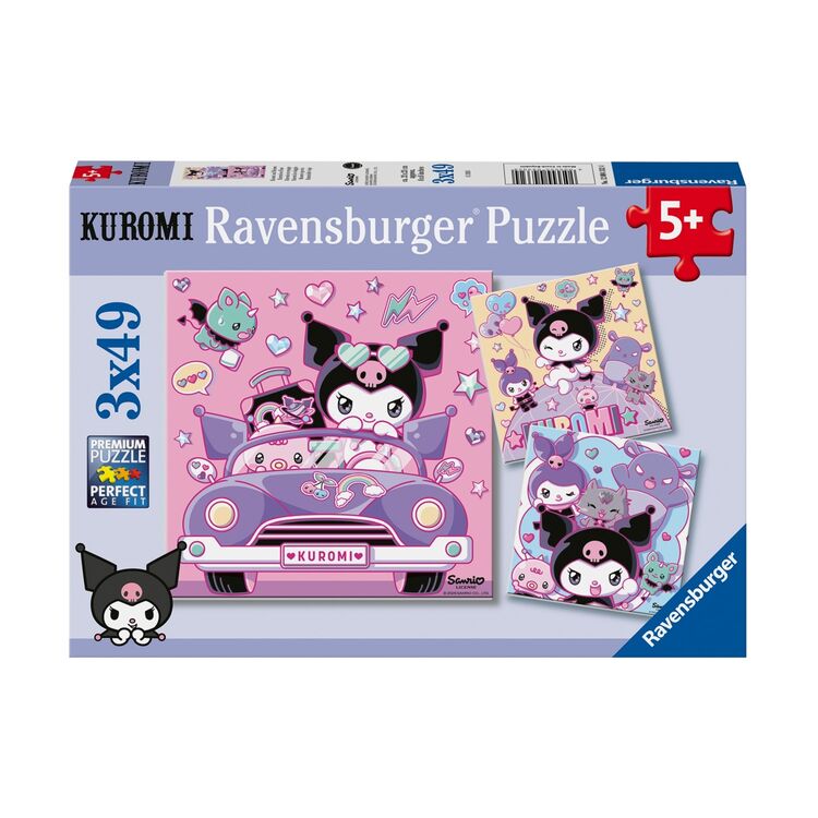 Product Ravensburger Puzzle: Kuromi - Kuromi on Tour  (3x49pcs) (12004332) image