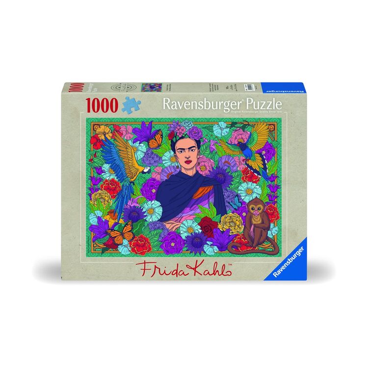 Product Παζλ Ravensburger Puzzle: Frida Khalo's Pradise - Parrot, Monkey and Blooms (1000pcs) (12001475) image