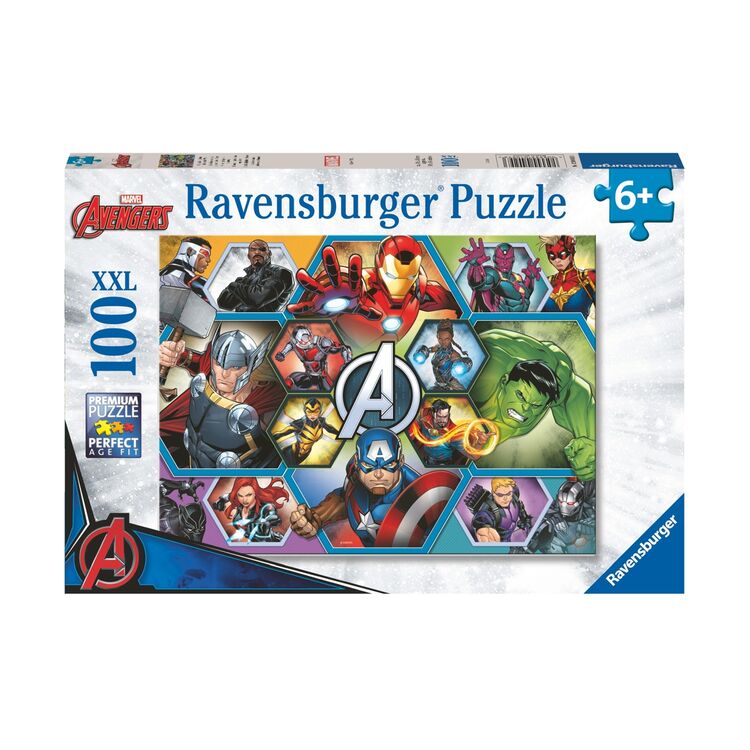 Product Παζλ Ravensburger XLL Puzzle: Marvel Avengers - Earth's Mightiest Heroes (100pcs) (12004029) image