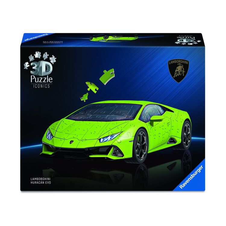 Product Παζλ Ravensburger 3D Puzzle: Iconics - Lamborghini Huracan Evo 108 Κομμάτια (12008037) image