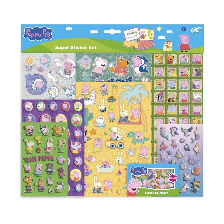 Product Totum Peppa Pig: Super Sticker Set - Fun Games and Scenery Included (BT360167) image