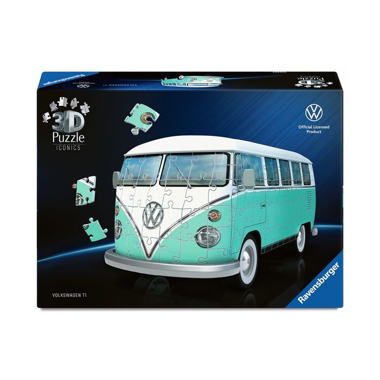 Product Παζλ Ravensburger 3D Puzzle: Iconics - Volkswagen T1 (162pcs) (12008035) image