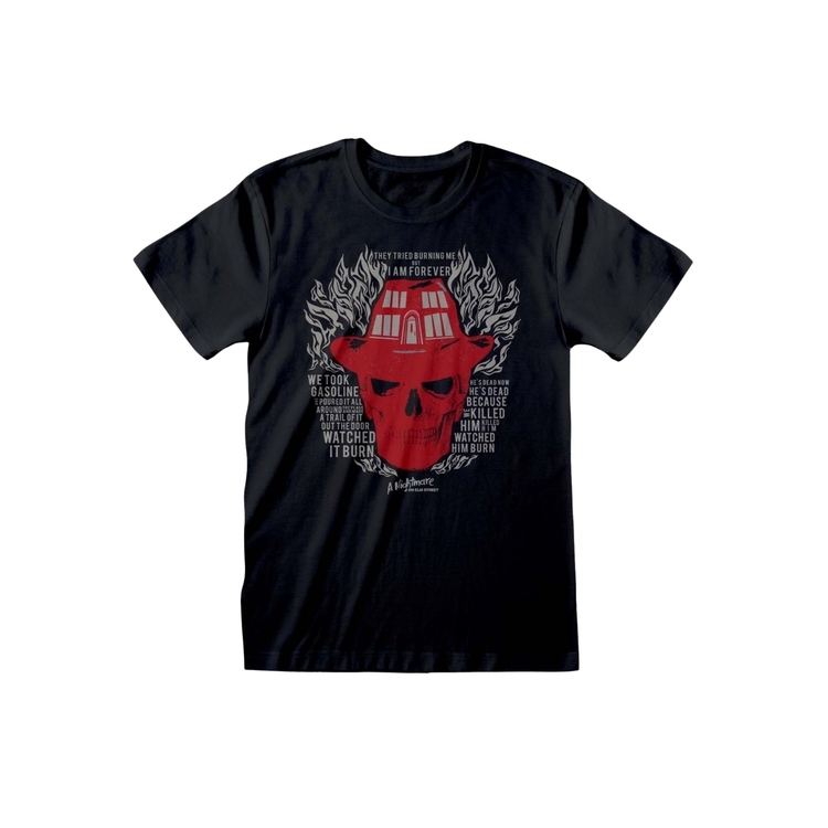 Product Nightmare On Elm Street Skull Flames T-shirt image