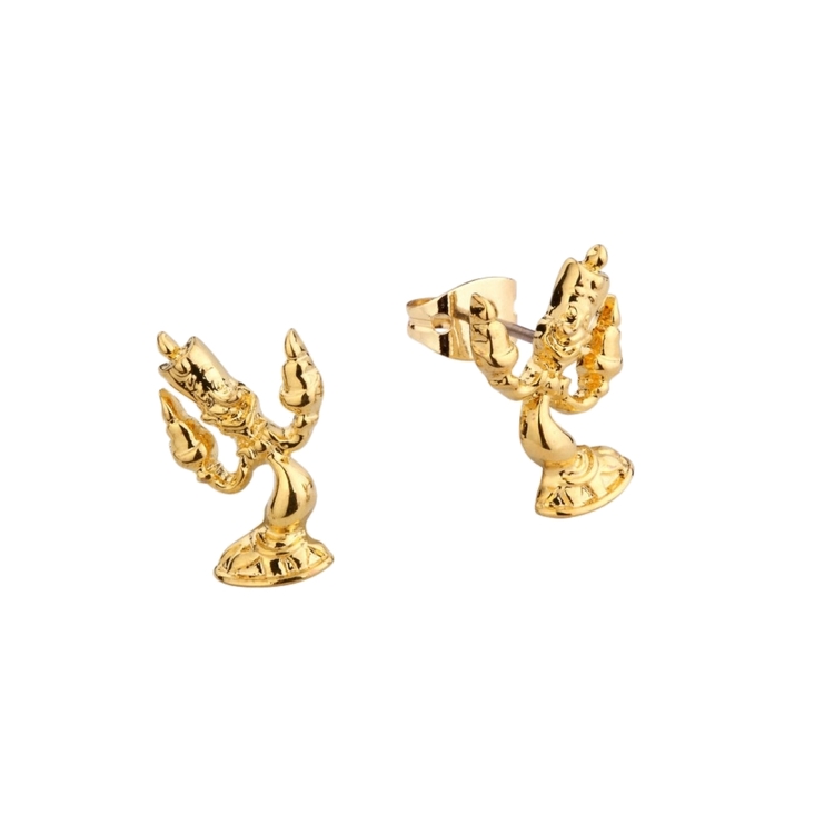 Product Disney Couture Beauty & the Beast 14kt Gold-Plated Lumiere Candle Stud Earrings image