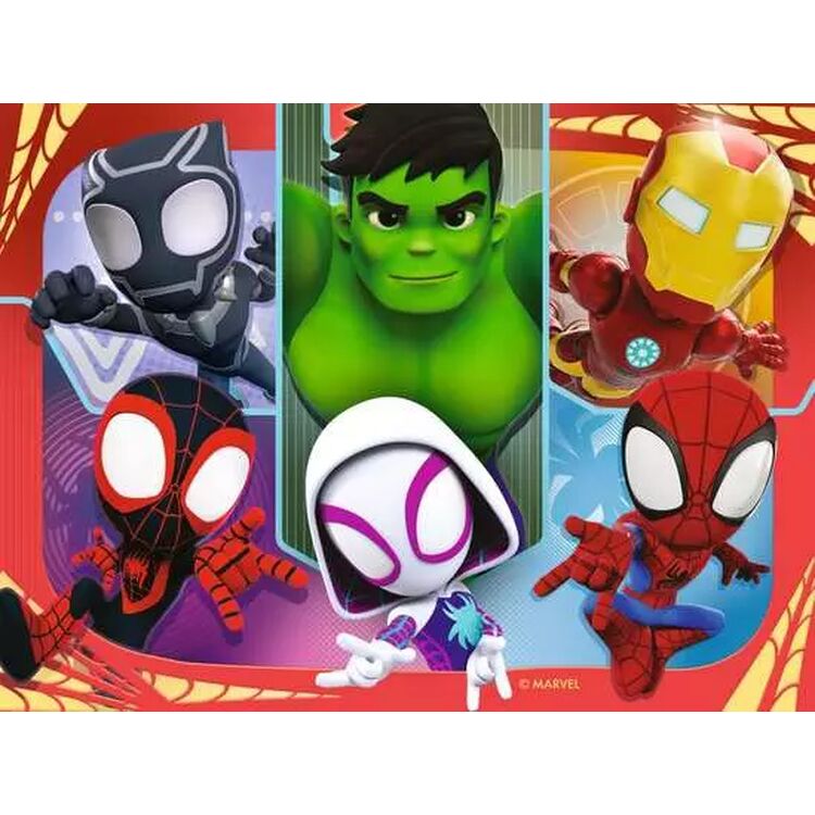 Product Παζλ Ravensburger Marvel Puzzle: Spidey and his Amazing Friends - It's Spidey Time! (4in1) (12001064) image