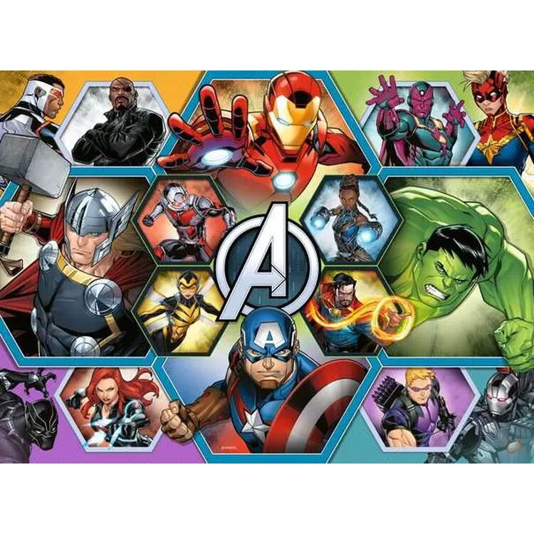 Product Παζλ Ravensburger XLL Puzzle: Marvel Avengers - Earth's Mightiest Heroes (100pcs) (12004029) image