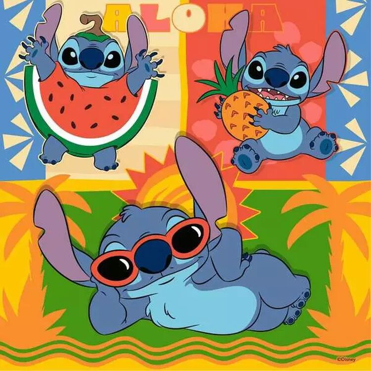 Product Ravensburger Disney Puzzle: Stitch - Aloha (3x49 pcs) (12004114) image
