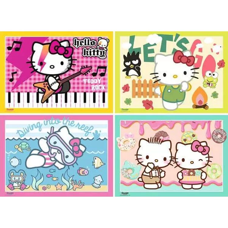 Product Παζλ Ravensburger Puzzle: Hello Kitty - Let's Go, Hello Kitty! (4x100 pcs) (12004159) image