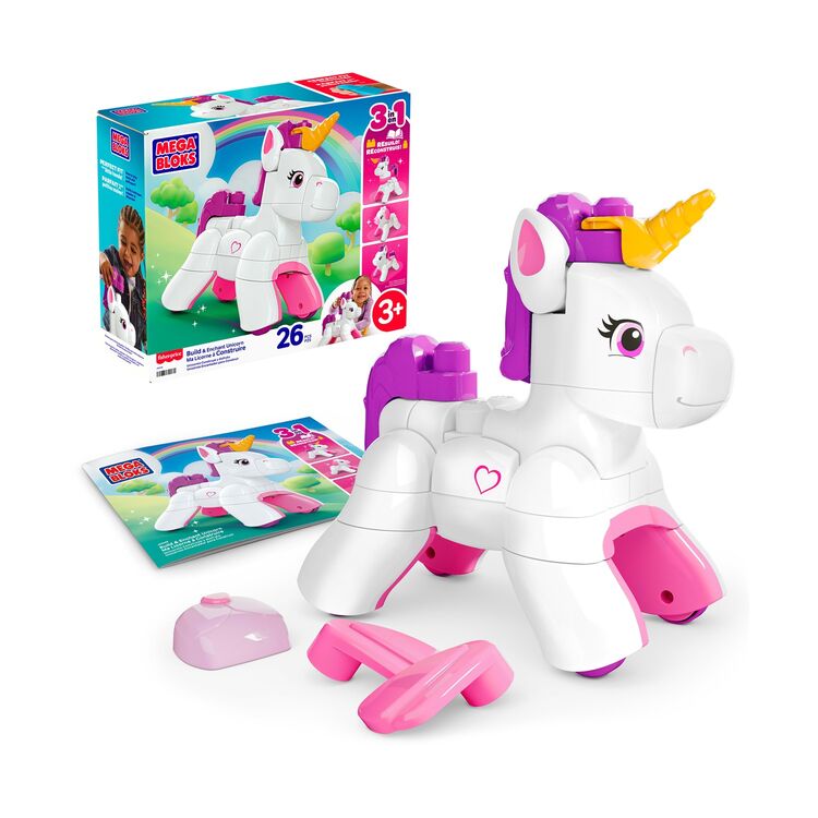 Product Τουβλάκια Mattel Mega Blocks: Unicorn 3‑in‑1 (JKG36) image