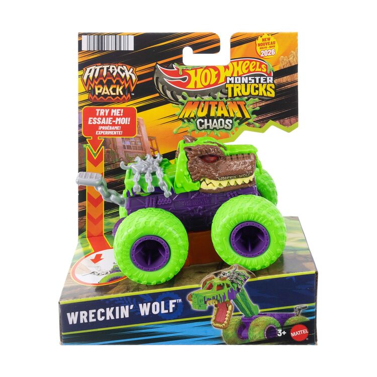 Product Mattel Hot Wheels Monster Trucks: Attack Pack - Wreckin Wolf (JML00) image