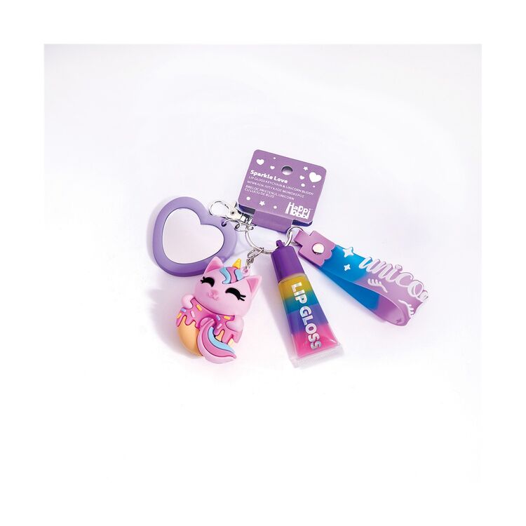 Product AS HappiHobbi: Her World - Beauty - Keychain Unicorn Cat &amp; Lip Gloss  (1081-60024) image