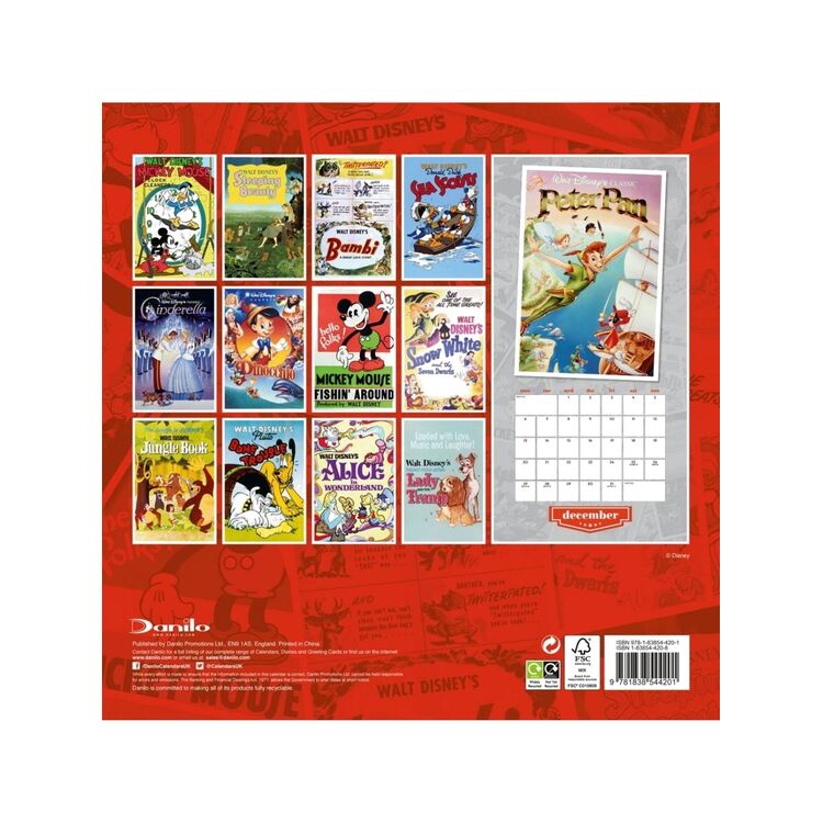 Product Disney Vintage Posters Calendar 2021 image