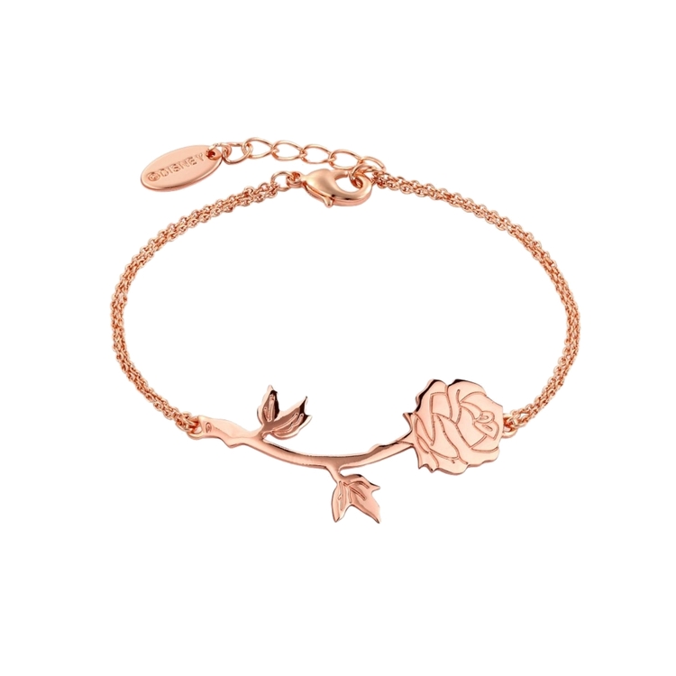 Product Disney Couture Beauty & the Beast Rose Gold-Plated Enchanted Rose Bracelet image