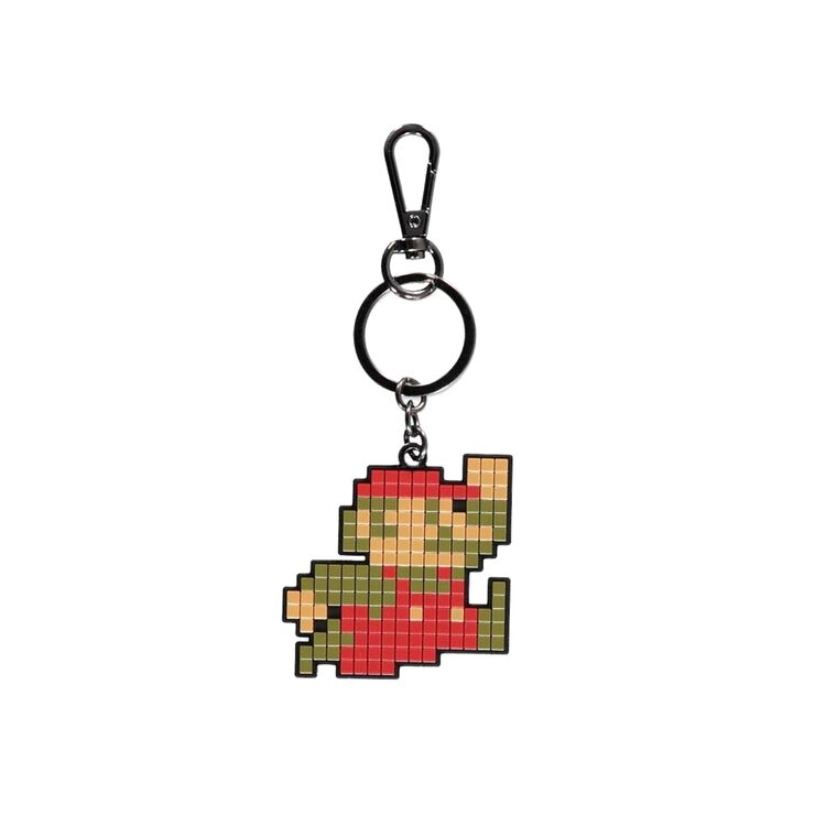 Product Nintendo Super Mario 8Bit Rubber Keychain image
