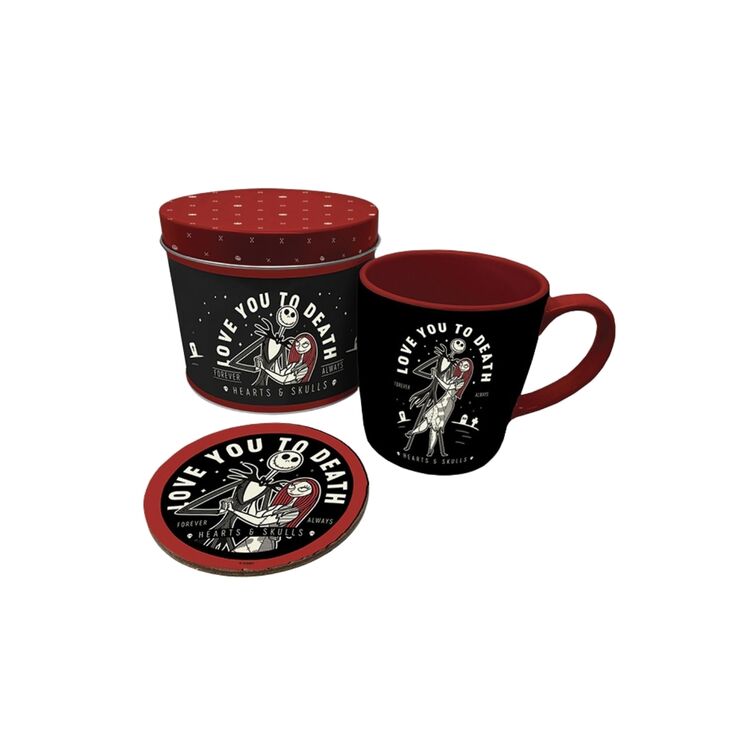 Product Nightmare Before Christmas Love you To Death Mug Tin Set image