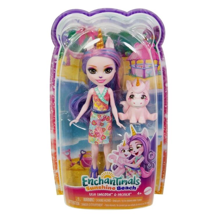 Product Mattel Enchantimals: Sunshine Beach - Ulia Unicorn  Pacifica (HRX84) image