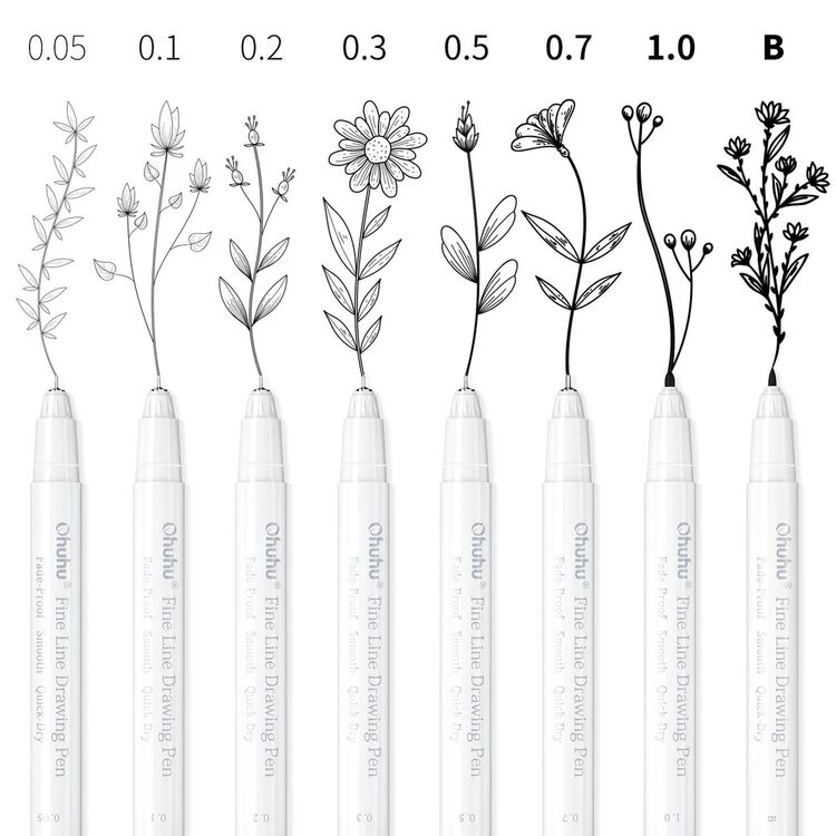 Product Ohuhu Set of 8 Fineliner Drawing Pens image