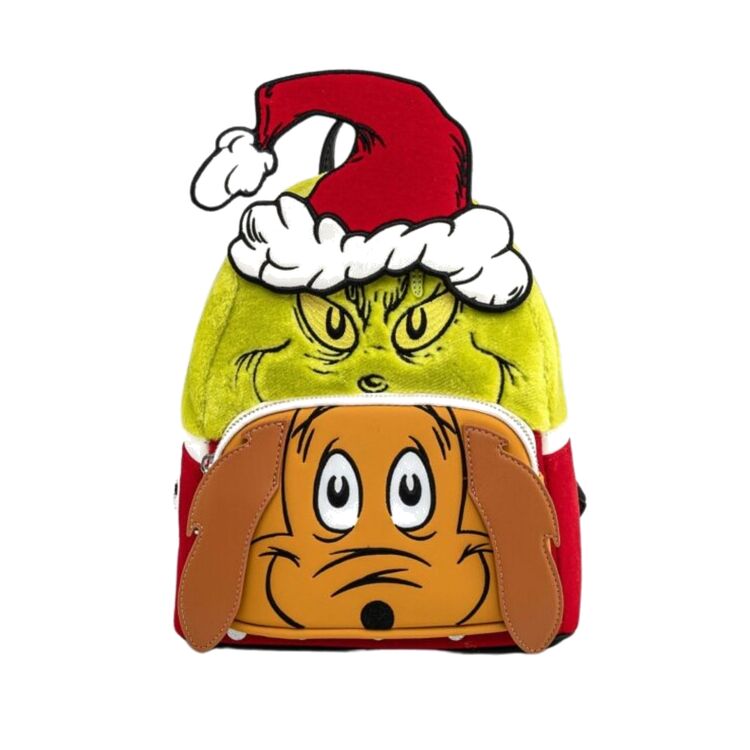 Product Loungefly The Grinch Dr. Seuss The Grinch and Max Mini Backpack image