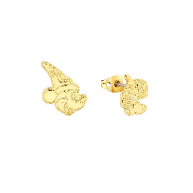 Product Disney Couture Fantasia Sorcerer's Apprentice Mickey & Mop Gold-Plated Stud Earrings image