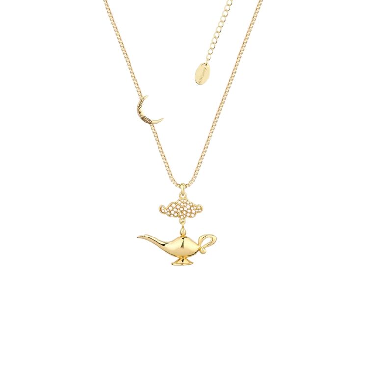 Product Κολιέ Disney Aladdin Gold-Plated GenieLamp in the Night Necklace image