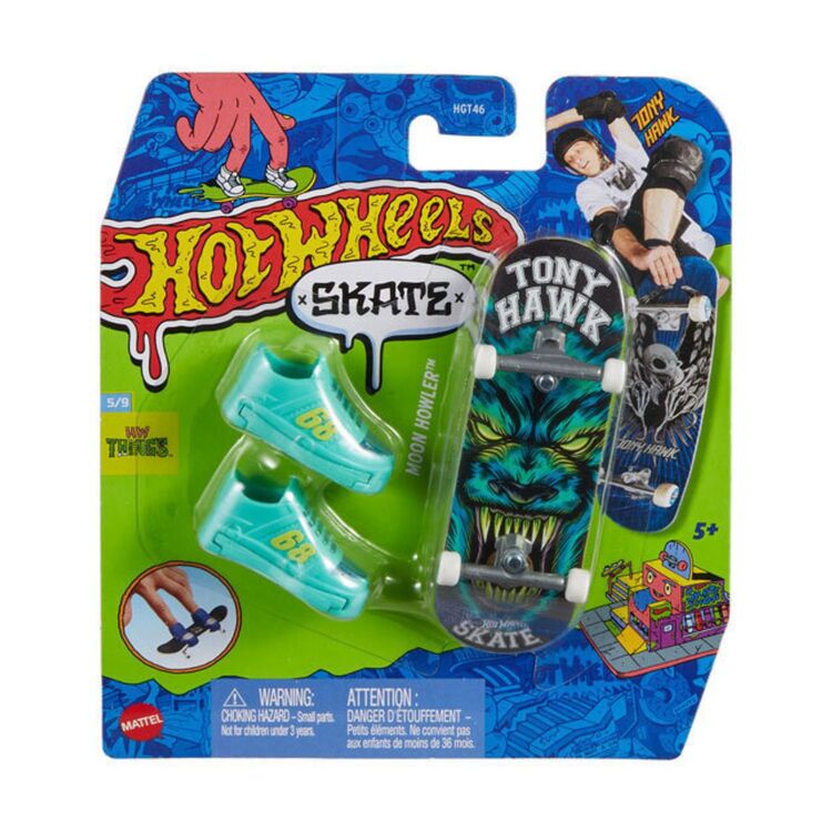 Product Mattel Hot Wheels Skate Fingerboard and Shoes: Tony Hawk HW Things - Moon Howler (HVJ85) image