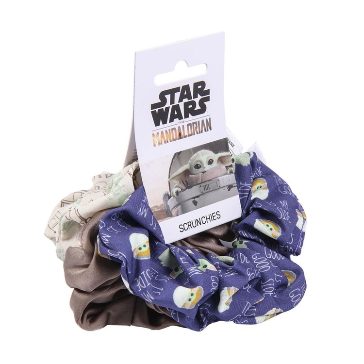 Product Star Wars Mandalorian Scrunchies set of 3 Navy Blue Child on Cot image
