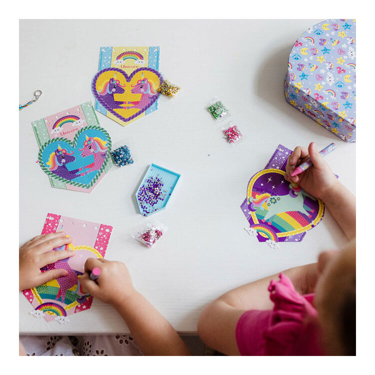 Product Totum: Unicorn - 2 In 1 Creativity Set Diamond Painting & Garland Rainbow Jewels (TT071506) image