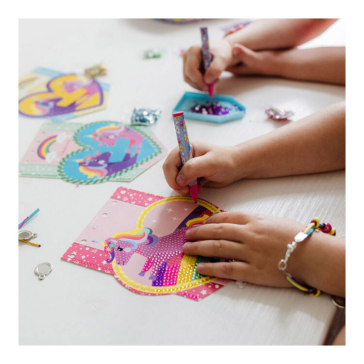 Product Totum: Unicorn - 2 In 1 Creativity Set Diamond Painting & Garland Rainbow Jewels (TT071506) image