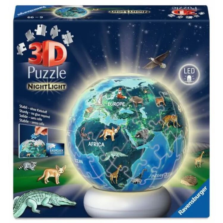 Product Παζλ Ravensburger 3D Puzzle: Nightlight Υδρόγειος‚ (12008055) image