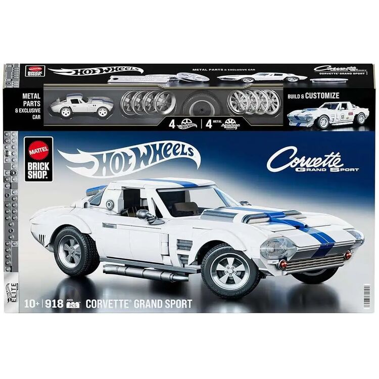 Product Mattel Hot Wheels: Elite Series Brick Shop - Corvette Grand Sport Vehicle (JGR31) image