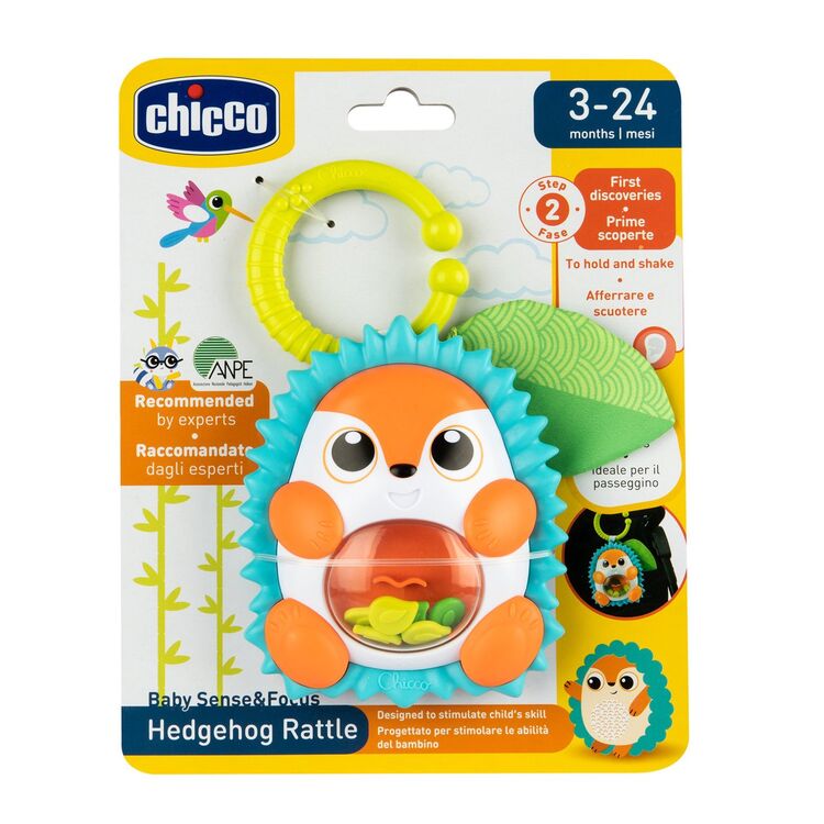 Product Βρεφικό Παιχνίδι Chicco Baby Sense & Focus: Hedgehog Rattle (Y02-11591-00) image