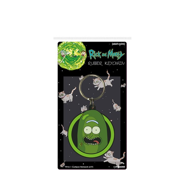 Product Rick and Morty Pickle Rick Rubber Keychain image