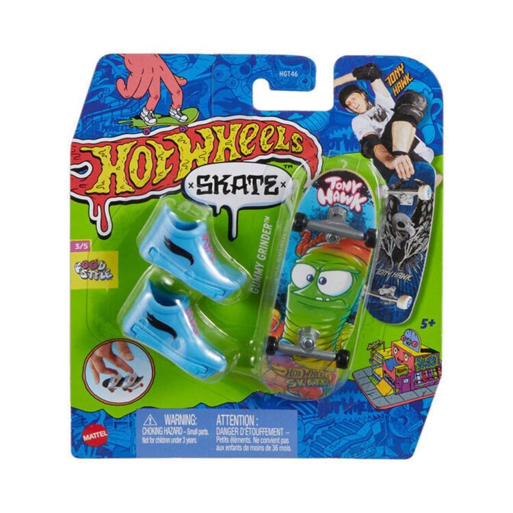 Product Mattel Hot Wheels Skate Fingerboard and Shoes: Tony Hawk Food Style - Gummy Grinder (HVJ83) image