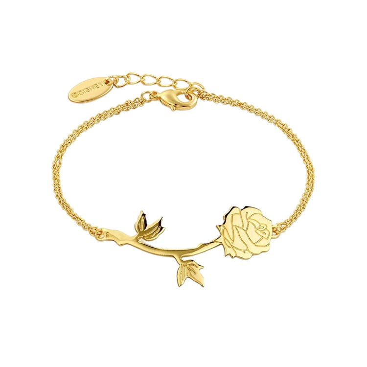 Product Disney Couture Beauty & the Beast 14kt Gold-Plated Enchanted Rose Bracelet image