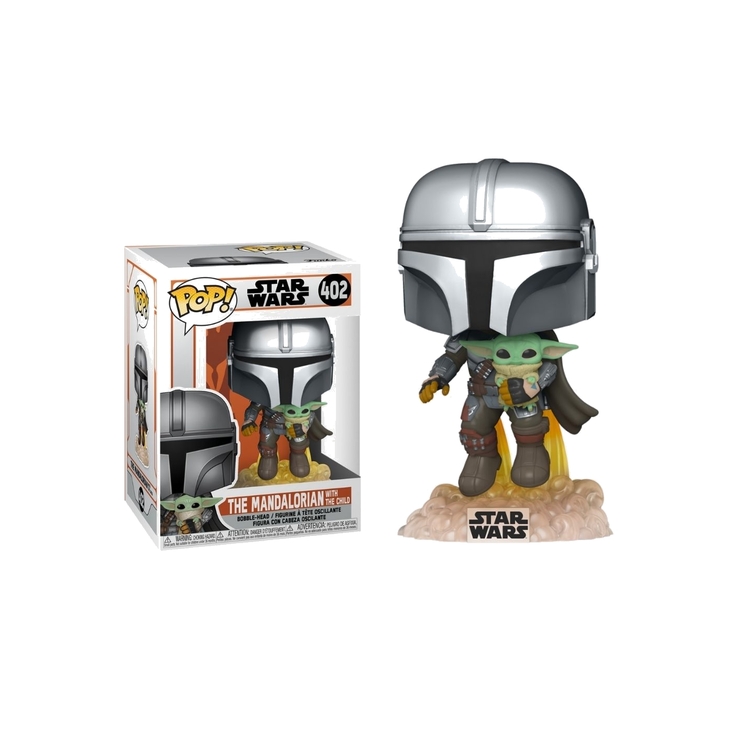 Product Funko Pop! Star Wars The Mandalorian Mando Flying with Jet Pack image