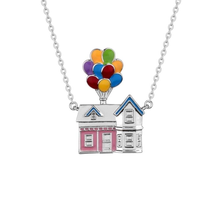 Product Disney Couture Pixar Gold-Plated Up House and Balloons Necklace image