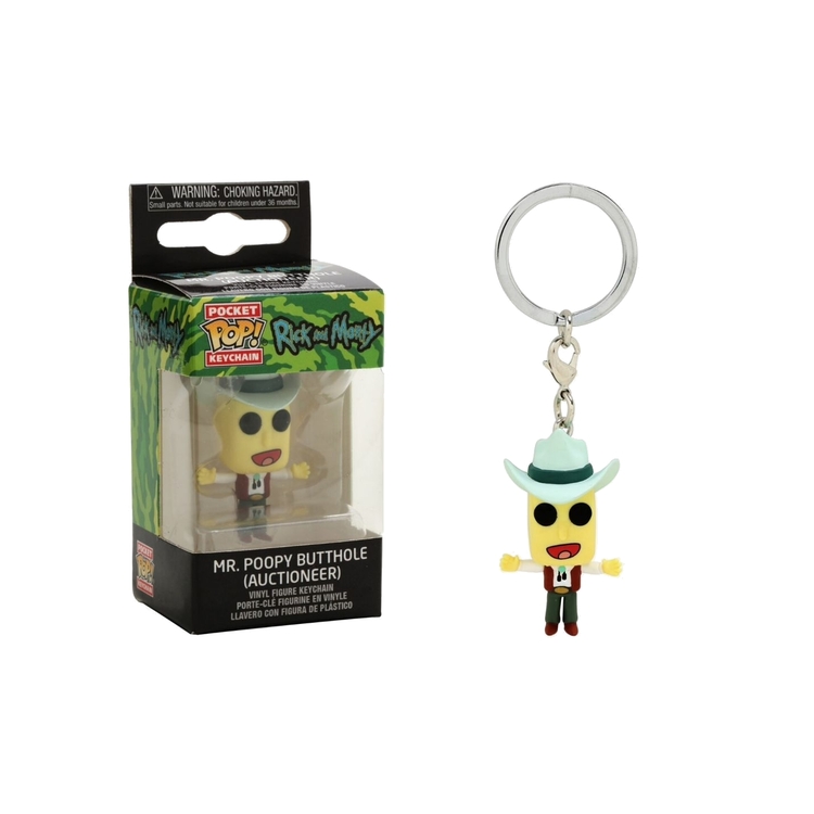 Product Funko Pocket Pop! Rick & Morty Mr. Poopy Butthole (Auctioneer)  Keychain image