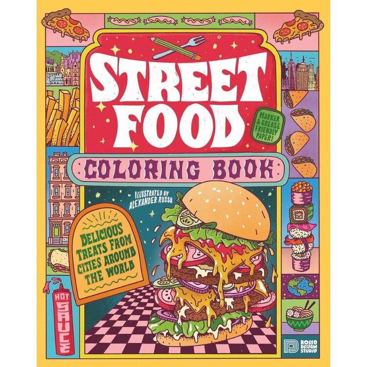Product Street Food Coloring Book image