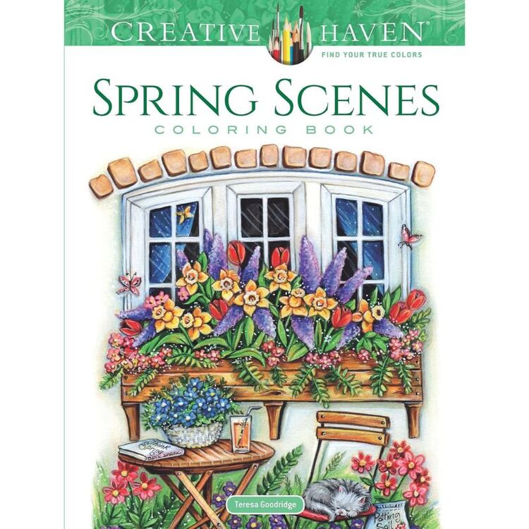 Product Creative Haven Spring Scenes Coloring Book image