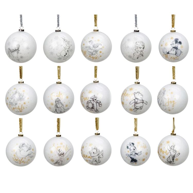Product Disney Set of 15 Acrylic Glitter Baubles image