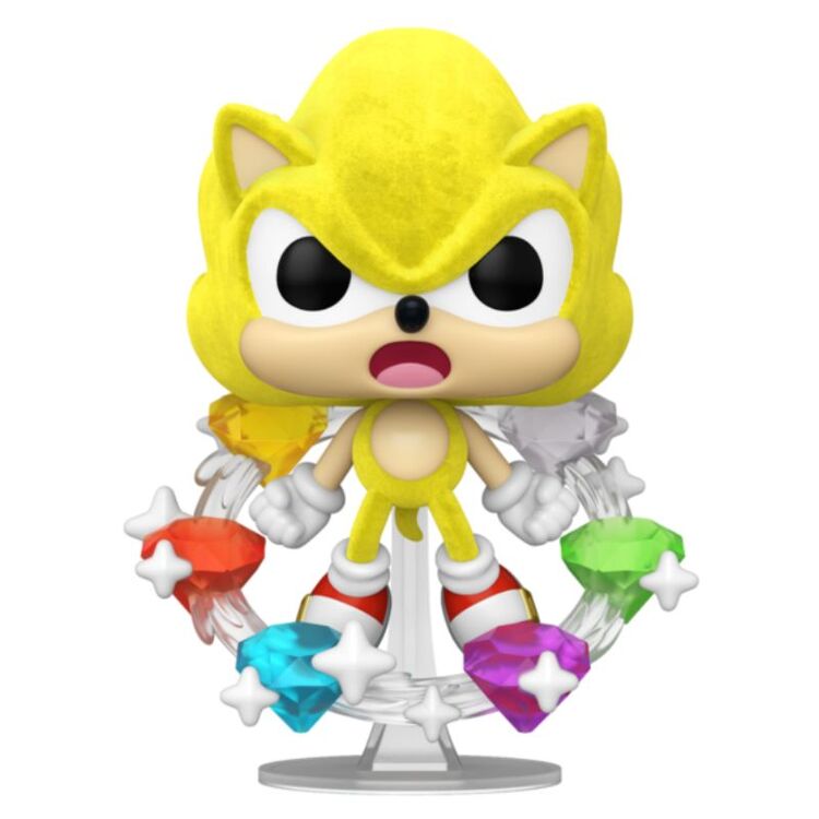 Product Funko POP! Sonic the Hedgehog - Super Sonic with Emeralds (Flocked) (Special Edition) image