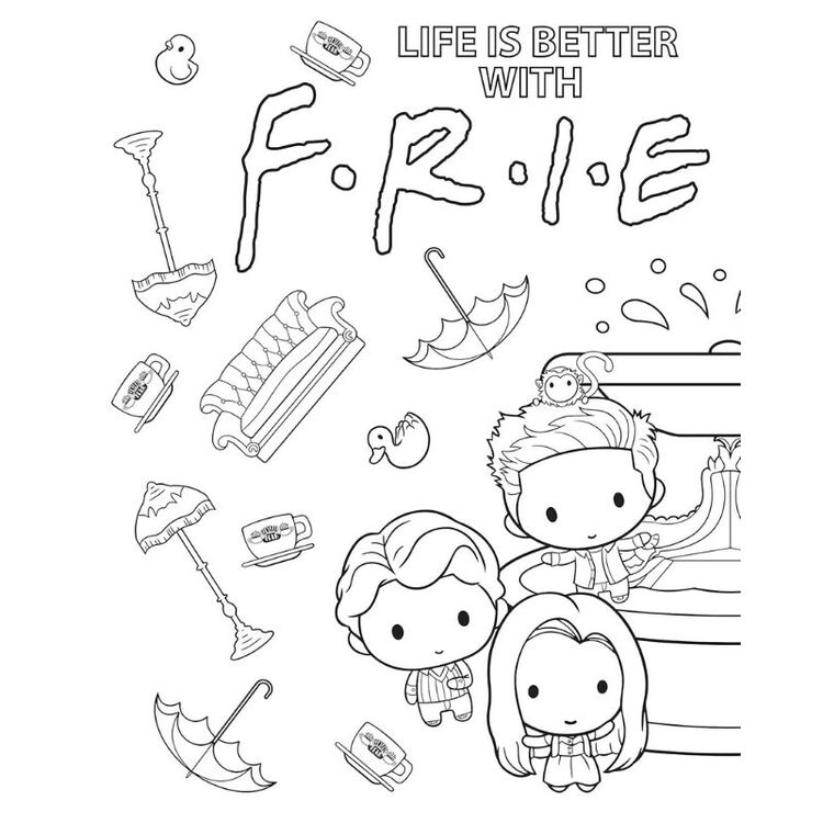 Product The Official Friends Coloring Book: The One with 100 Images to Color image