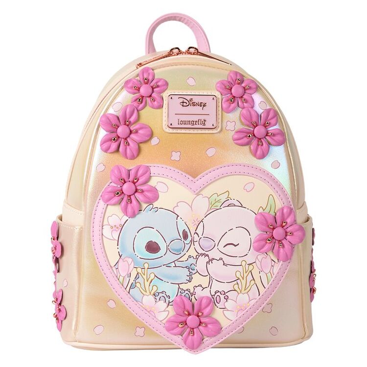 Product Τσάντα Πλάτης Loungefly Disney Stitch & Angel Cherry Blossom Heart Mini image