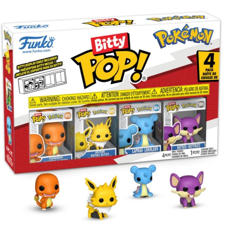 Product Φιγούρες Funko Bitty Pop! 4-Pack Pokemon Charmander, Jolteon, Larpas, Rattata image