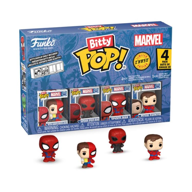 Product Φιγούρες Funko Bitty Pop! 4-Pack Marvel Spider-Man - Peter Parker/ Spider-Man, Superior Spider-Man, Spider-Man image