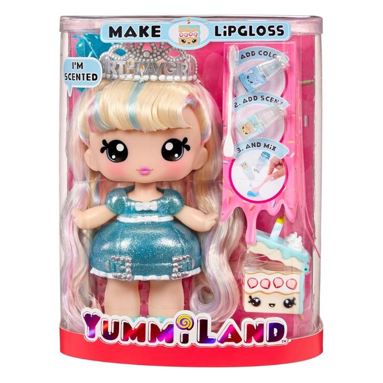 Product MGA Yummiland Large Doll + Lipgloss Pet- Callie Birthday Cake (120742) image
